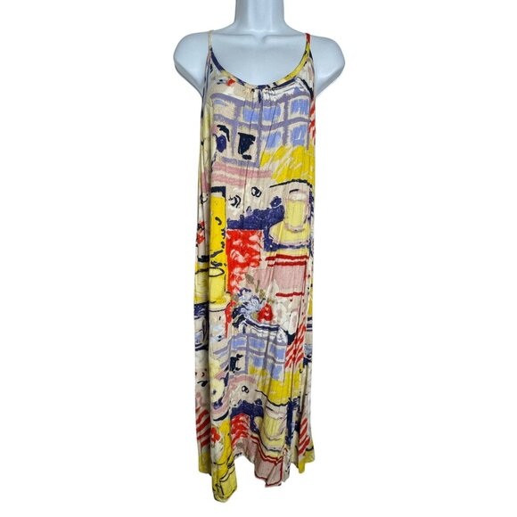 Jams World ARIANA Midi sundress Dress size Small Bistro Print W3104 coffee lover - Picture 1 of 9